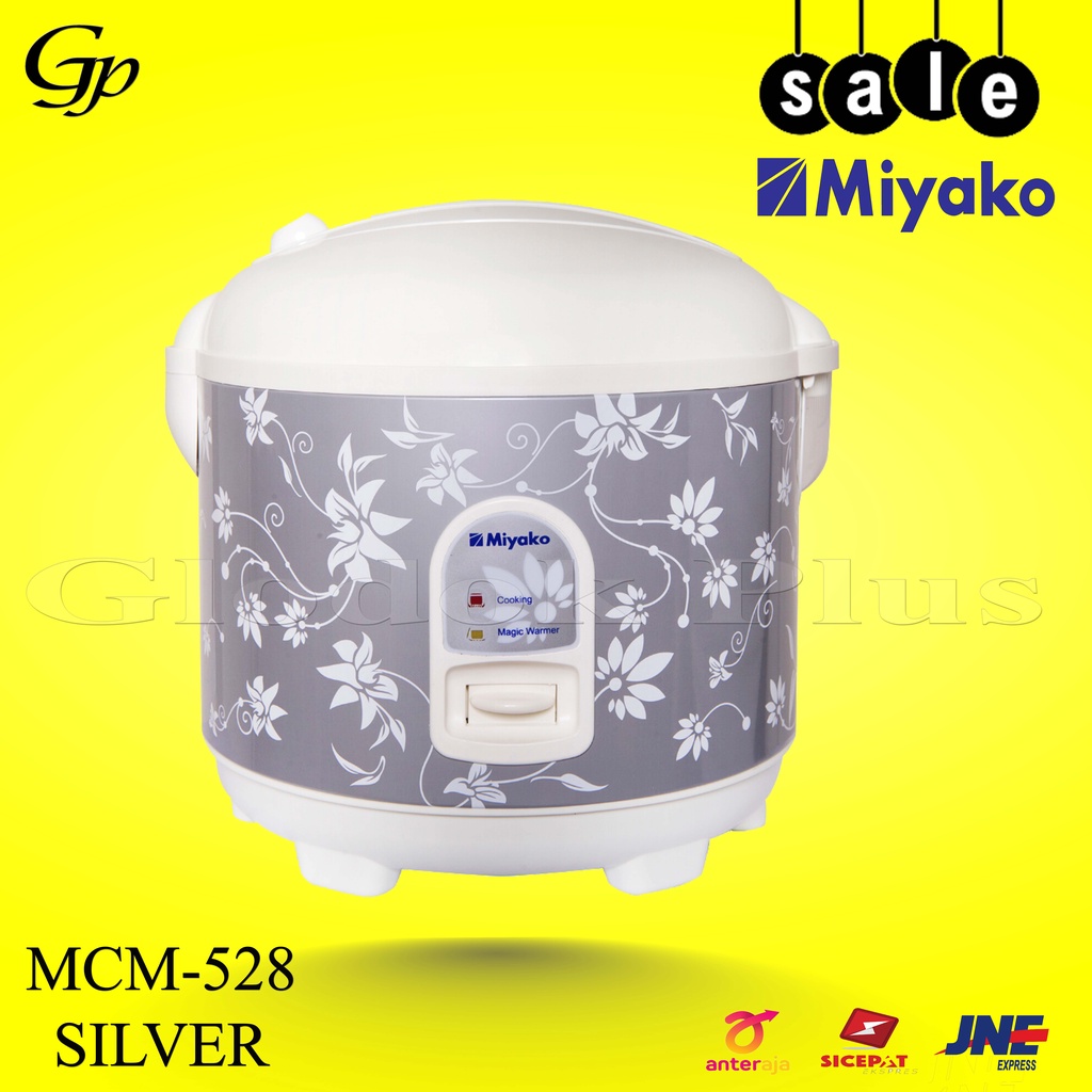 Miyako Rice Cooker MCM-528 1.8 Liter l Magic Com MCM528 1,8 - Abu-abu I