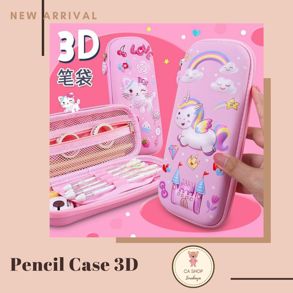 

Kotak Pensil 3D | Tempat Pensil Timbul Aneka Karakter Lucu | 3D Pencil Case