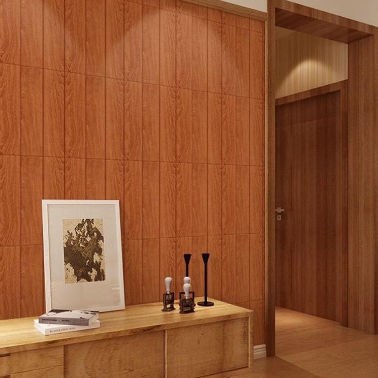 KB-C55-58 Wallpaper Dinding 3D Wall Sticker Foam Batu Bata Walpaper Dinding Murah WallSticker Kayu-7