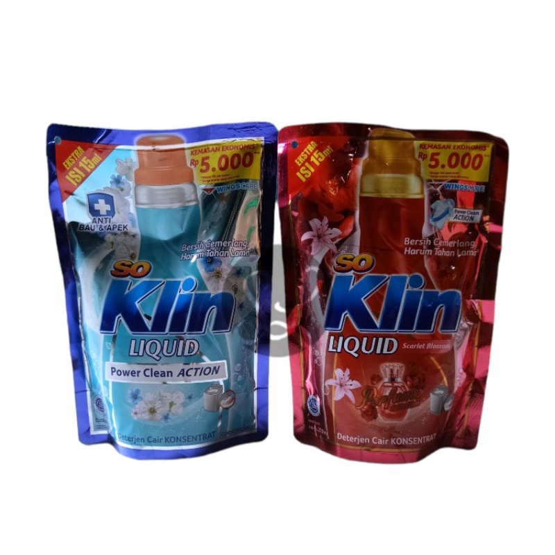 So Klin Cair 5000 / Soklin Cair 230ml Soklin Power Clean Action Deterjen Cair / So Klin Deterjen Cair 230ml