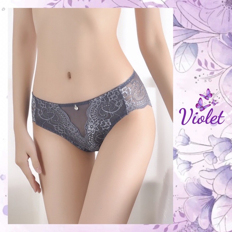 Violet Celana Dalam Wanita Lingerie Renda Lace Panties Panty Sexy CD Sexy Gstring Premium Quality 1022