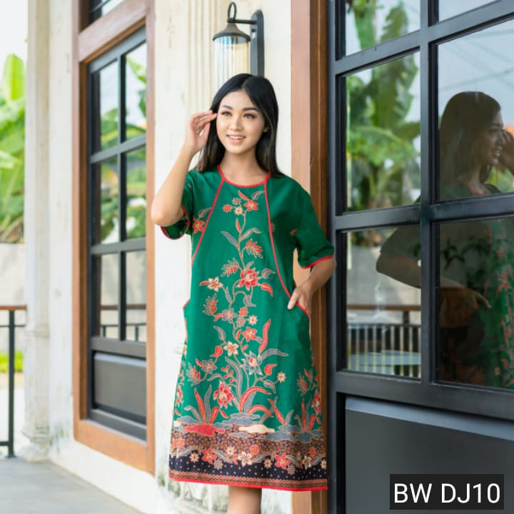 dress batik kombinasi | dress batik kombinasi brukat | dress batik kombinasi tenun | dress batik kom