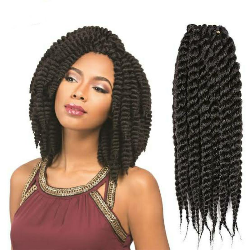 Hair Extention Afrika,Rambut Afrika/12 helai,1 lusin