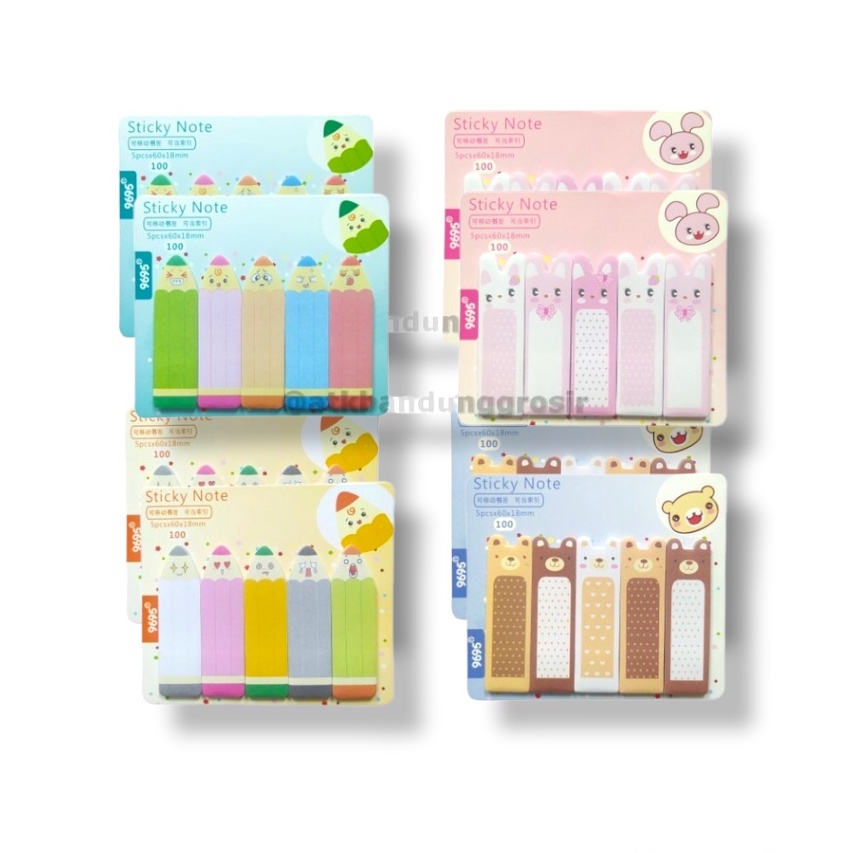 Sticky Note / Post It 96-101 Mix Animal &amp; Pencil Index Penanda Pembatas Buku - Satuan- SHSNP