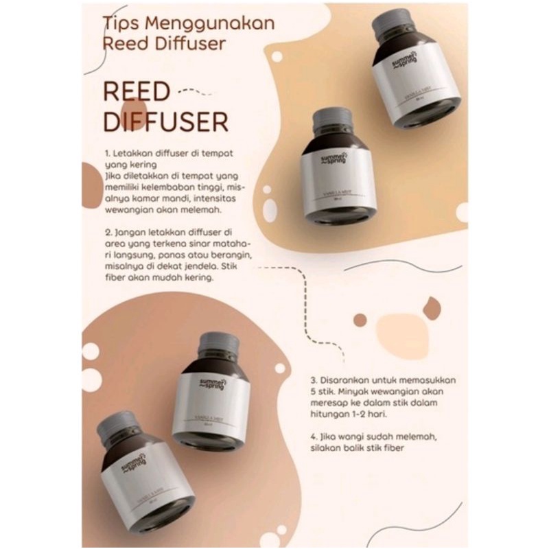 Pengharum Ruangan Reed diffuser Aromaterapi humidifier summer spring