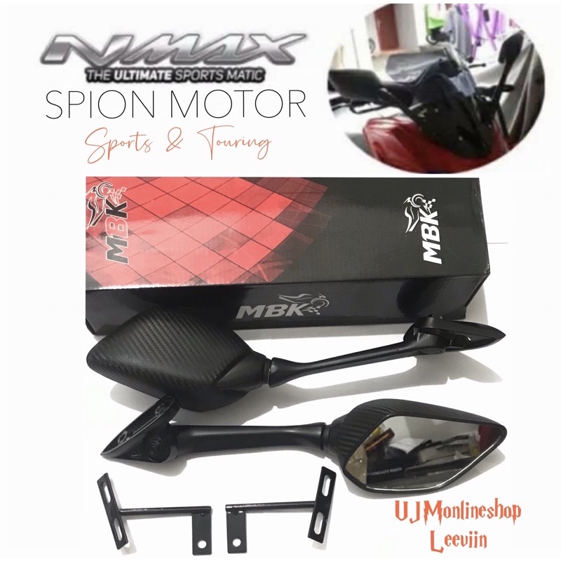 Spion R25 Tangkai Panjang Merk MBK Universal R25/R15/Nmax/Pcx/Xmax/LexiI &amp; Motor Lain Nya