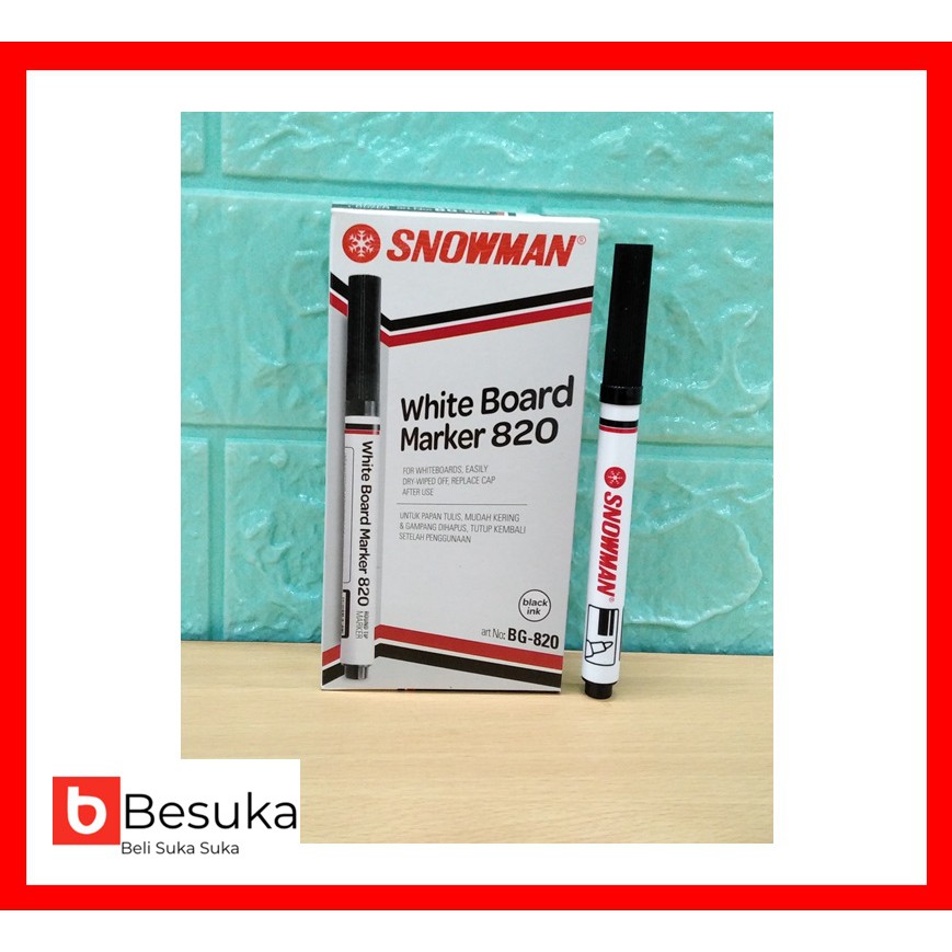 

SPIDOL SNOWMAN WHITE BOARD MARKER BG-820 ( BLACK)