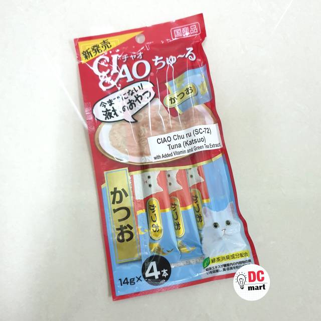 dc-CIAO Snack Cair ChuRu Liquid Creamy Snack Kucing isi 4 / Makanan Cair Kucing