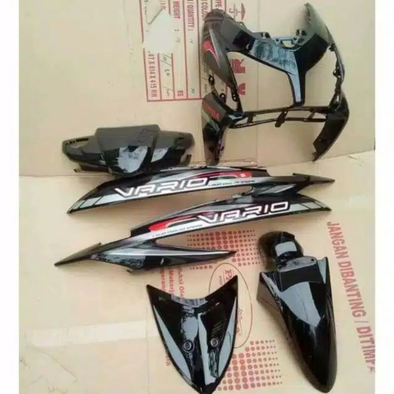 Full set body halus Tameng Body kanan kiri dasi vario 110 karbu vario lama hitam