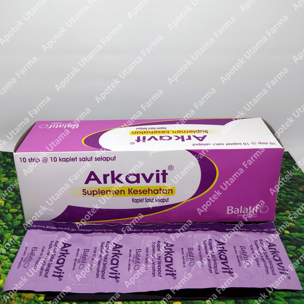Jual ARKAVIT PER BOX ISI 100 | VITAMIN B KOMPLEX | MULTIVITAMIN ...