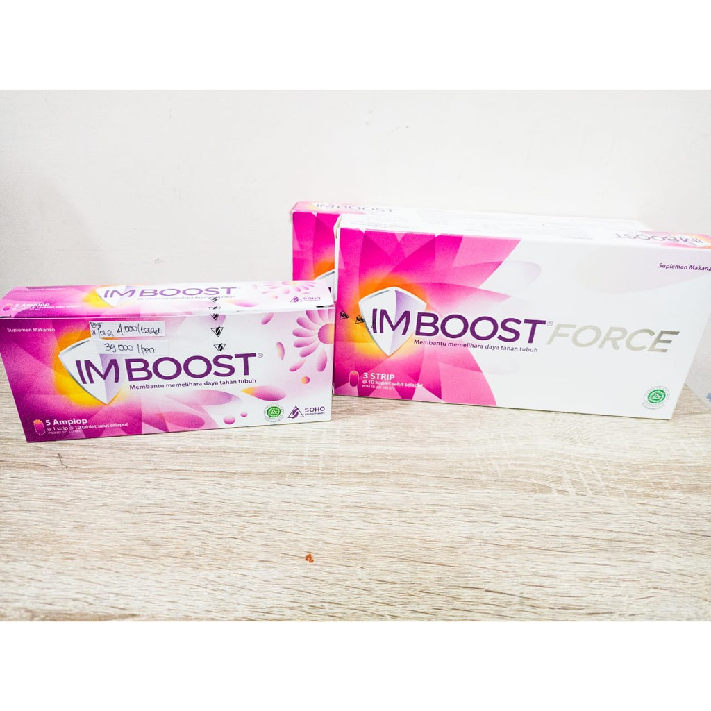 IMBOOST TAB DAN FORCE TAB - SUPLEMEN UNTUK DAYA TAHAN TUBUH - 1STRIP@10TAB