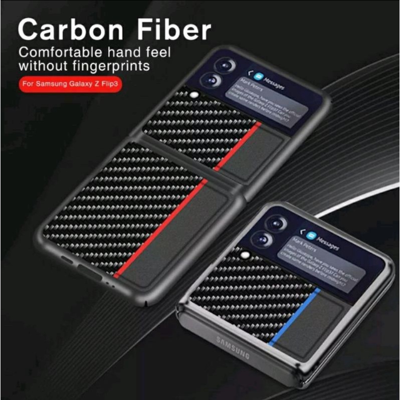 CARBON LEATHER Texture Samsung Z Fold 3 4 Z FLIP 3 4 Case Casing Cover