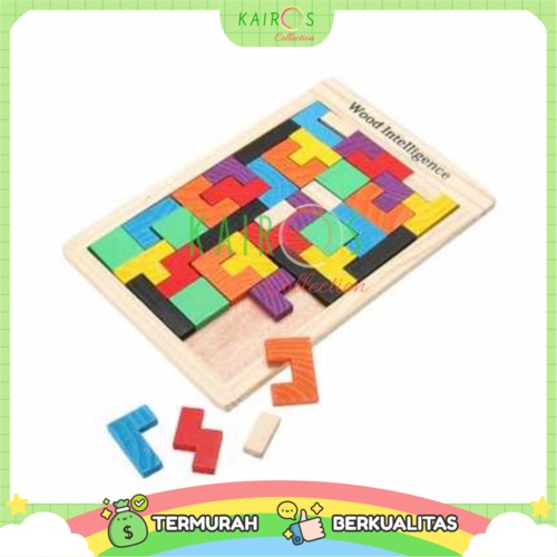 Puzzle Kayu Tetris Mainan Edukasi Balok Kayu Tetris Puzzle Tetris Russian Mainan Edukasi Anak Laki Laki Perempuan