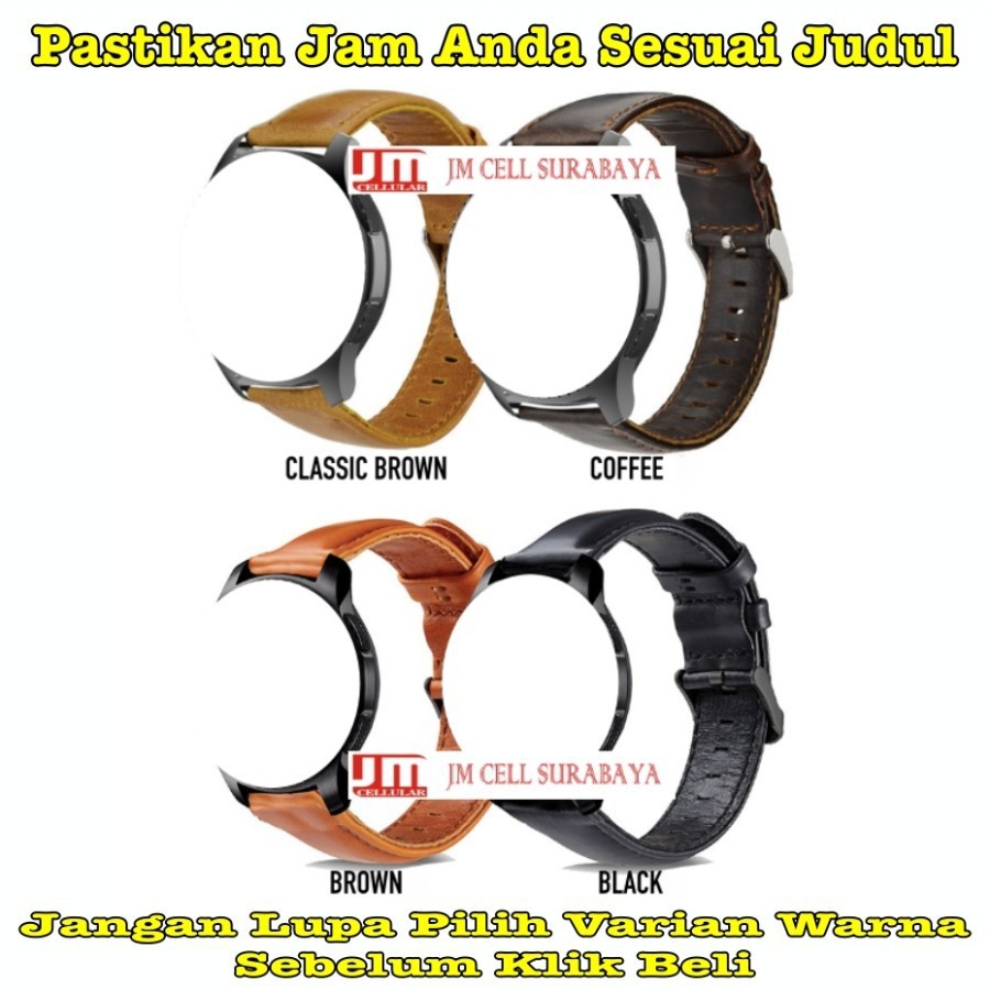 Strap Ticwatch Pro 2 / Pro 3 / E2 / S2 -Tali Jam Genuine Leather Kulit