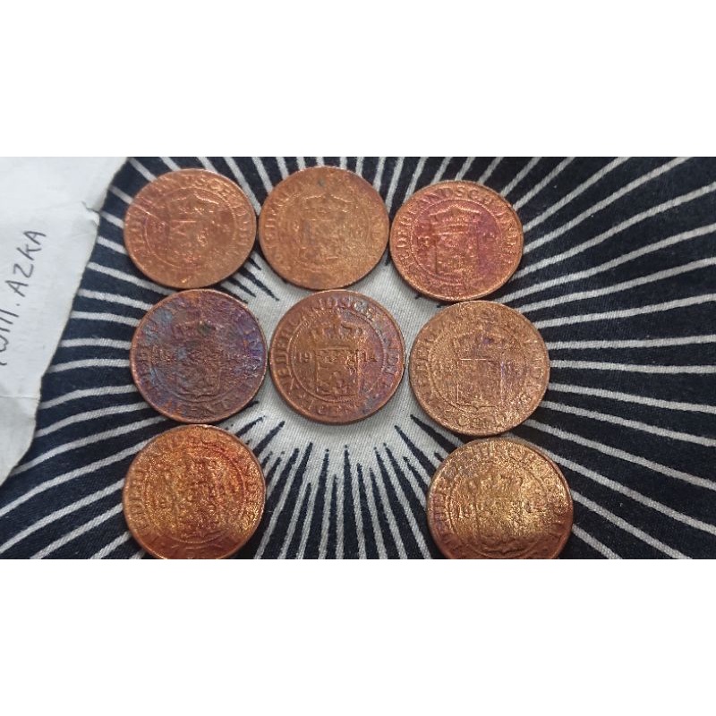 koin kuno 1 cent nederland indie tahun 1914