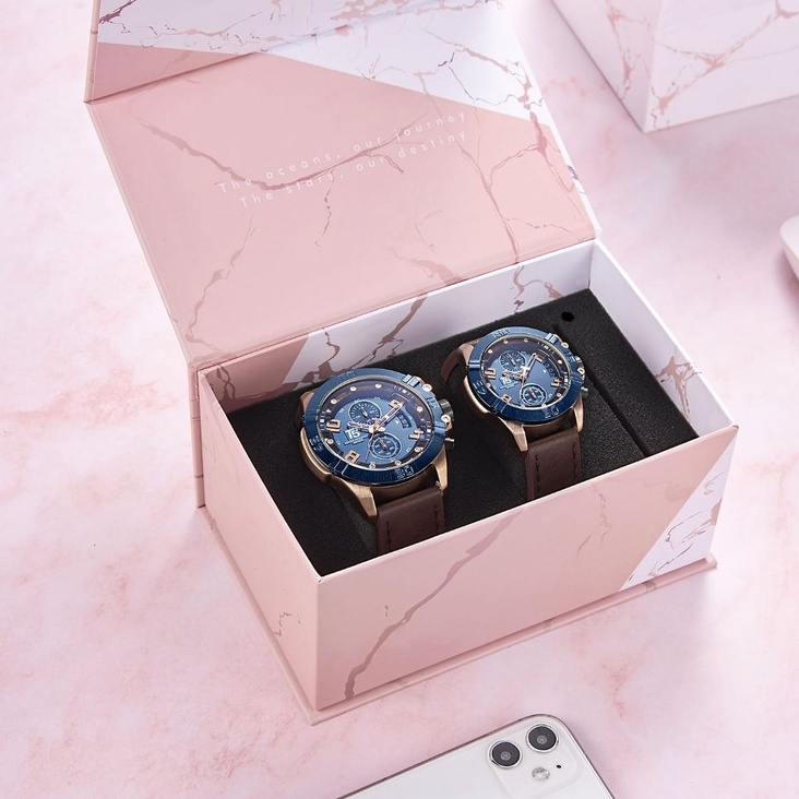 Jam T5 3637 Couple Series / Jam T5 cewek / Jam Couple Original / Tali jam kulit genuine leather / Ta