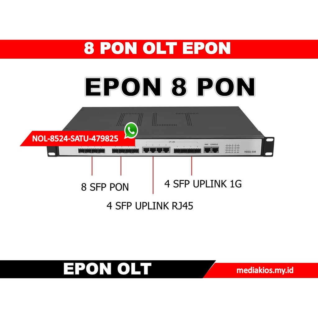 E08 HSGQ EPON OLT 8 PORT
