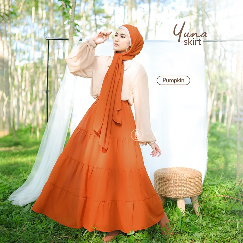 YUNA SKIRT / MAXI SKIRT / ROK SUSUN / ROK RUFFLE PANJANG / ROK TUMPUK