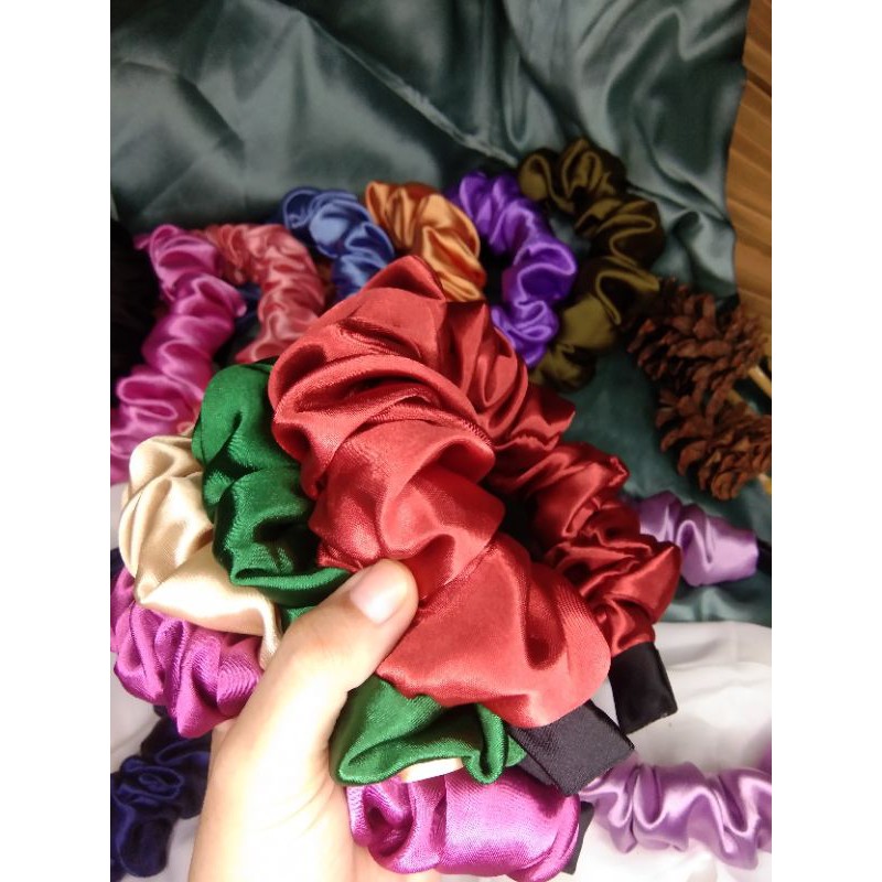 HEADBAND SCRUNCHIES BIG SIZE PREMIUM BELI 5 GRATIS 1 SCRUNCHIES RANDOM