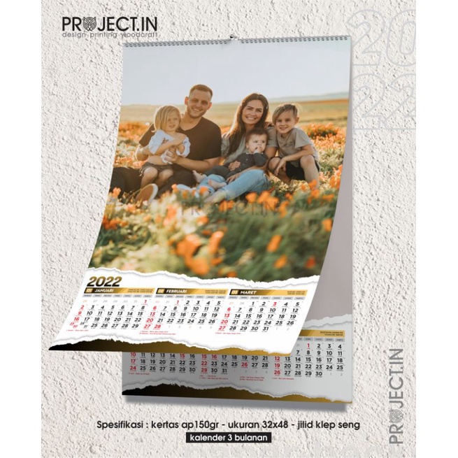

KALENDER DINDING CUSTOM FOTO 4LBR (3BULANAN) (WALL CALENDAR PHOTO CUSTOM) 2025