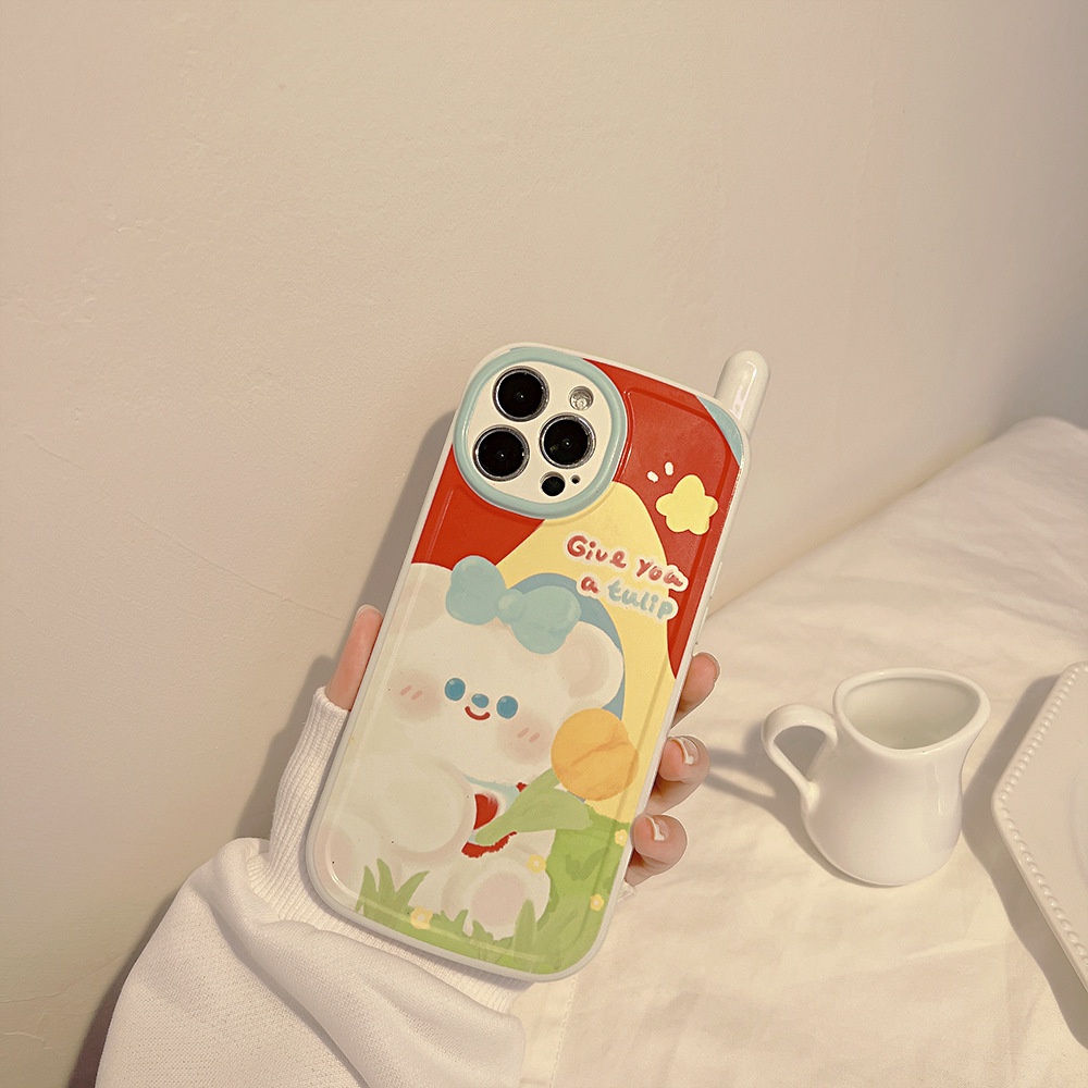 Soft Case Silikon Desain Kartun Beruang Lucu Untuk Iphone 11 12 13 PRO MAX