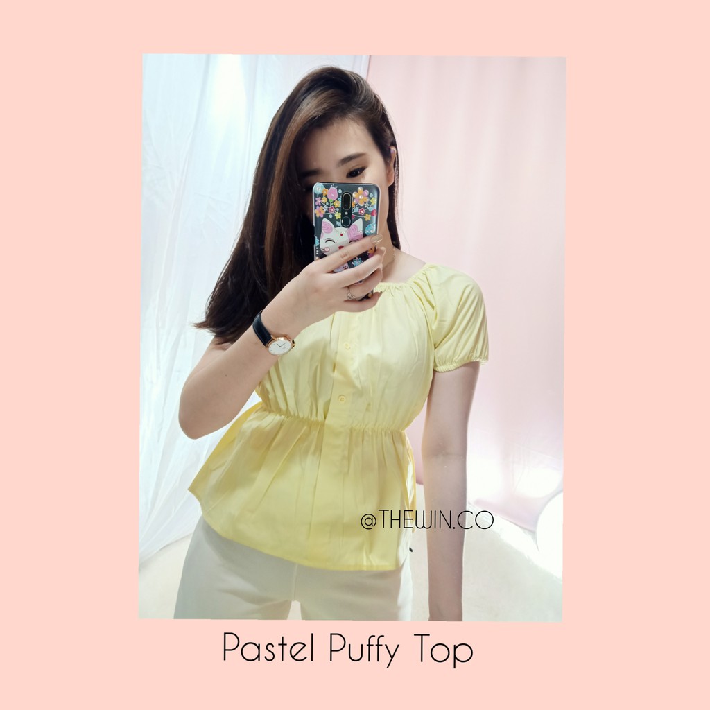 Blouse Wanita Pastel / Atasan Wanita Korea / Blouse Korean / Puffy Top