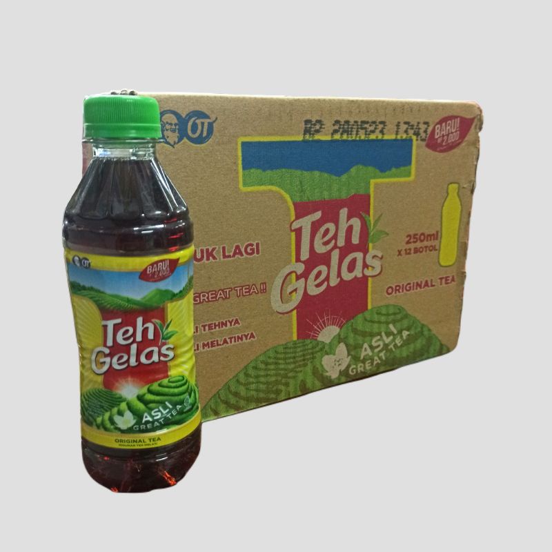 Teh gelas botol 250ml khusus gosend