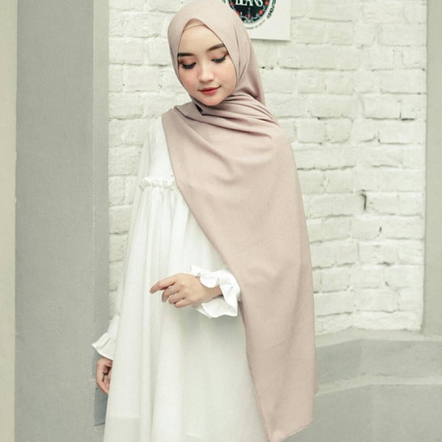  Jilbab  Pashmina Diamond Warna  Cream  Jilbab  Gucci