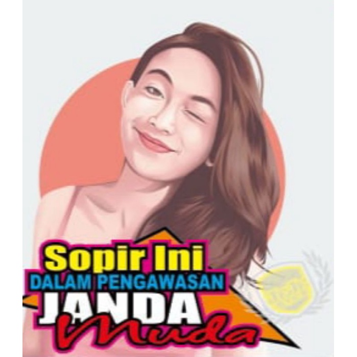 STIKER GAMBAR CEWEK DAN KATA KATA LUCU UNTUK KACA PINTU BODY MOBIL TRUCK PICK UP DLL