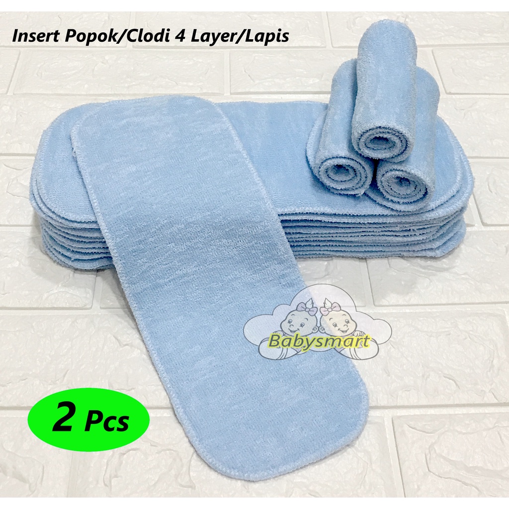 Babysmart - 2 PCS Insert Clodi / Insert Popok Bayi/Anak Bahan TEBAL 4 Layer/Lapis