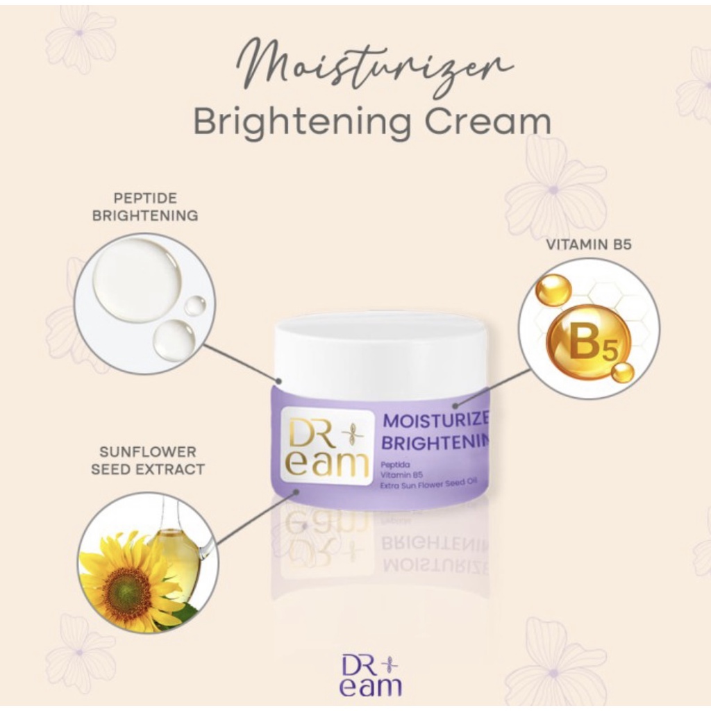 Dr eam Moisturizer Brightening Cream / Pelembab Wajah