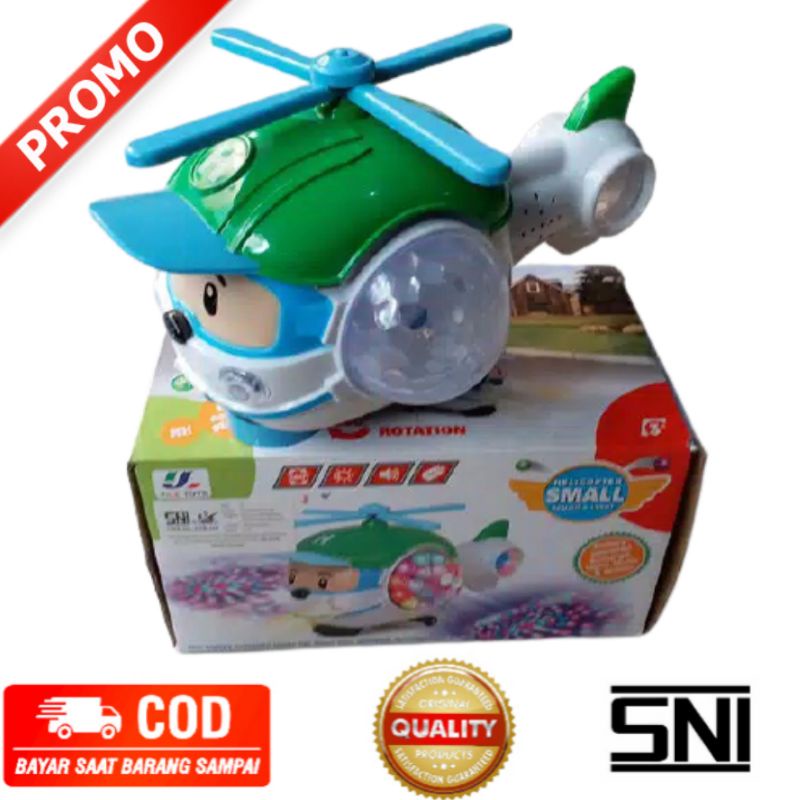 Mainan Helicopter Small Pesawat Heli karakter poli