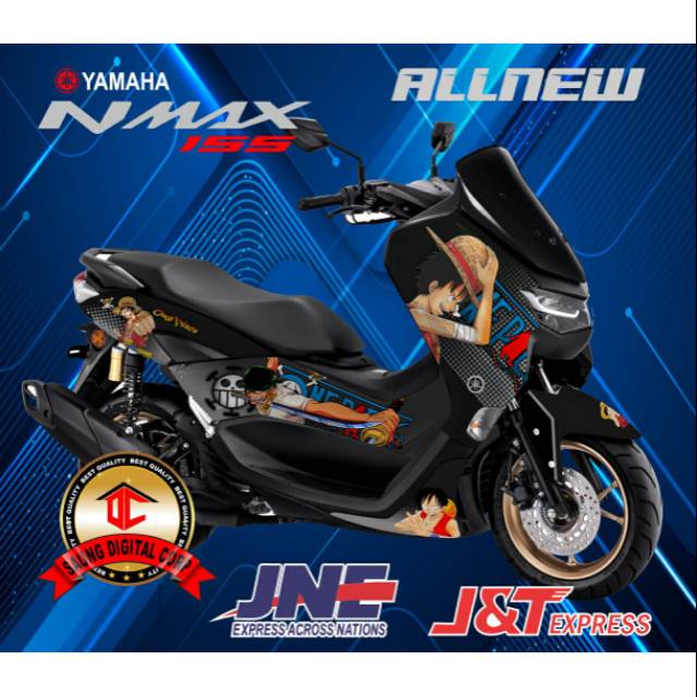 Sticker Decal motor NMAX new 2020 One piece hitam