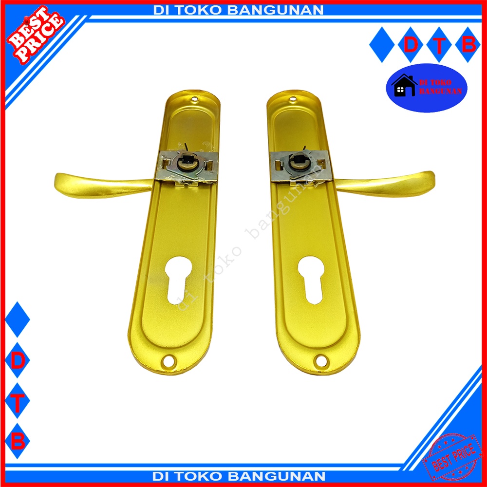 Handle Pegangan Pintu Set 1 Pasang Tarikan Pintu Besar Kunci Pintu Grandia