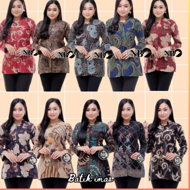Modern.. Blouse Batik Atasan Batik Wanita Blouse Kantor Premium Ekslusif Seragam Kantor Atasan Wanit