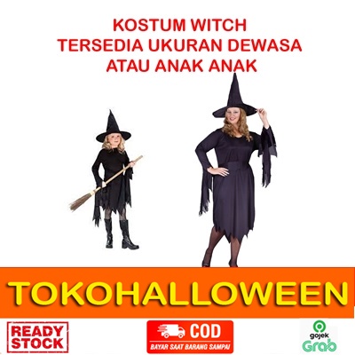 topi sihir witch hat topi penyihir kostum nenek sihir