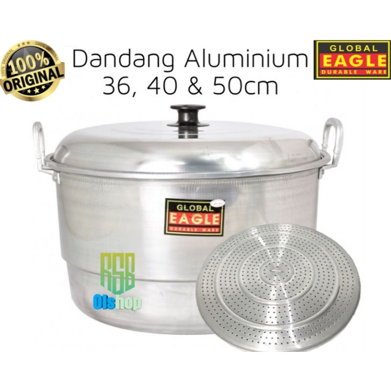 PANCI DANDANG KUKUS BESAR 33,36,40 CM/DANDANG ALUMINIUM  GLOBAL EAGLE/LANGSENG EKONOMI SERBAGUNA