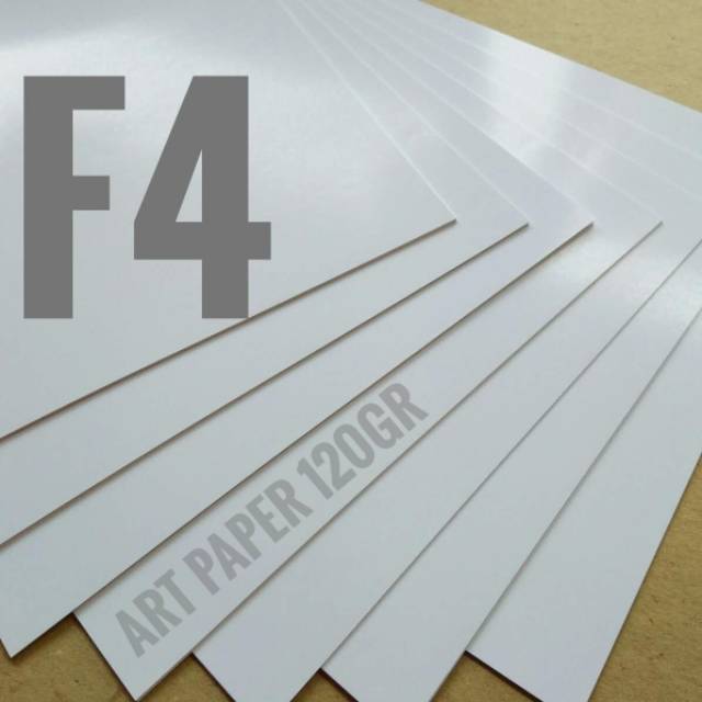 

( 100 Lembar ) Kertas Art Paper 120 Gsm Ukuran F4 / Folio 21.5 cm X 33 cm