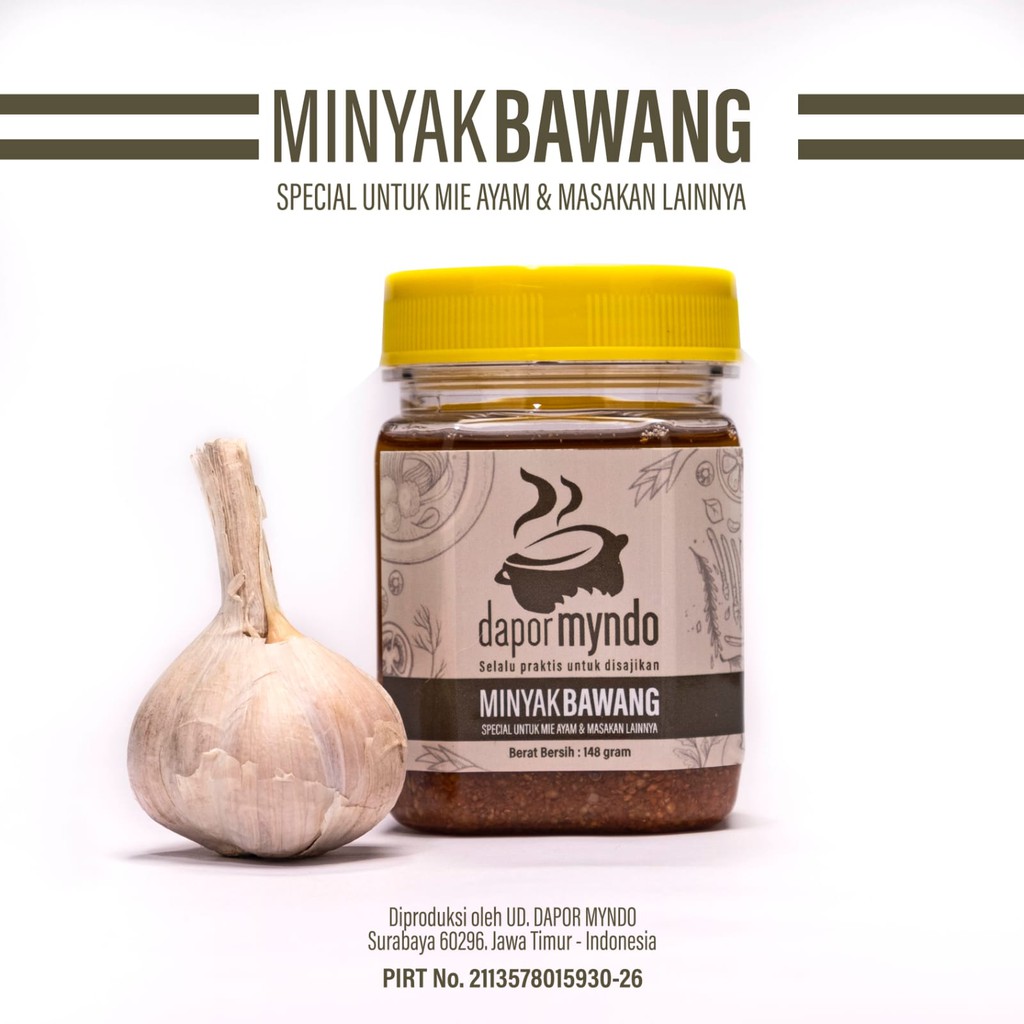 Dapor Myndo Minyak Bawang Bumbu Dasar Siap Pakai Untuk Mie Ayam 148 Gram