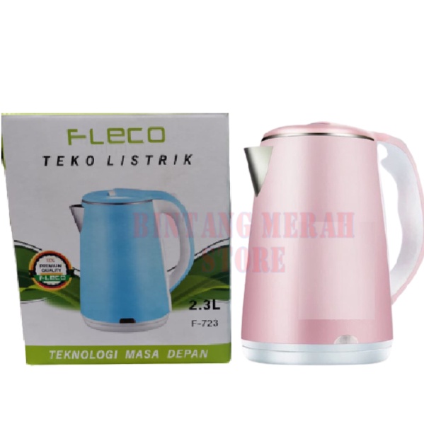 Teko Listrik Pemanas Air Fleco F-723 Kapasitas 2.3 Liter Original Kualitas Terbaik