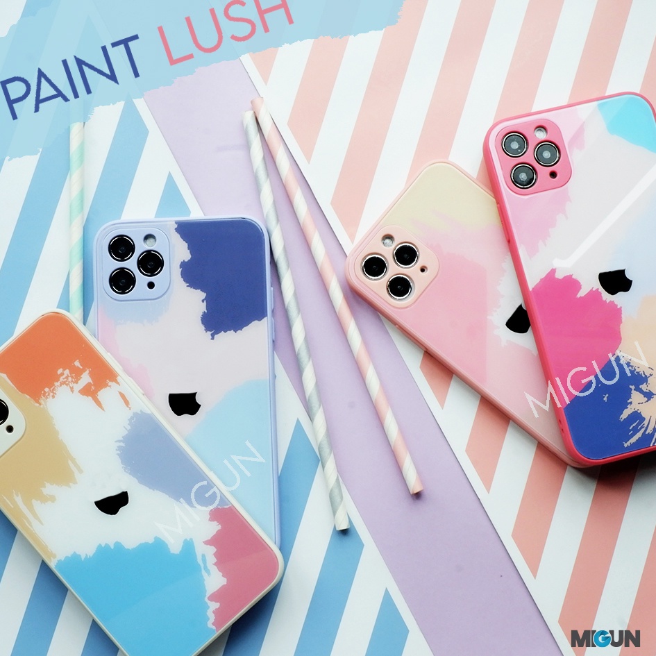 New! Paint Lush Case - Glass case - For iPhone 6 7 8 6+ 7+ 8+ X XS XR XSMAX 11 12 PRO PROMAX
