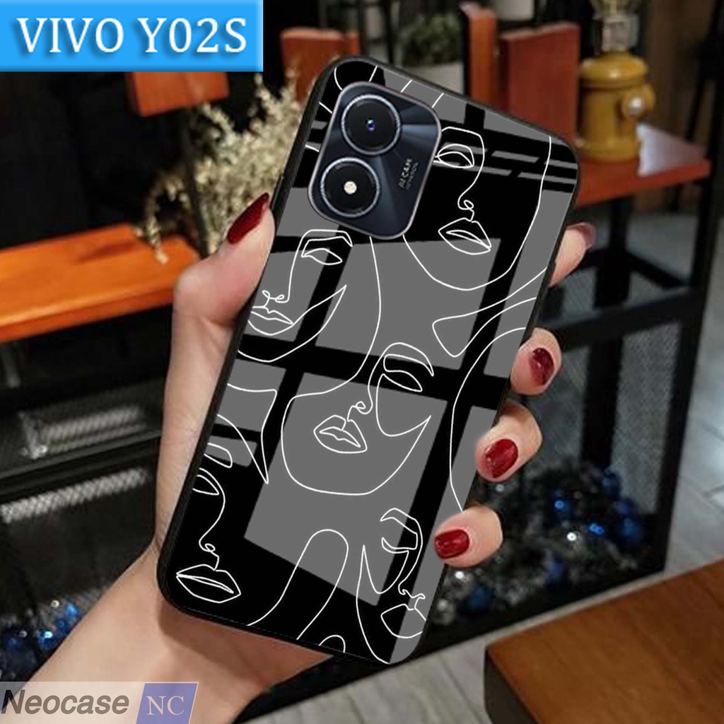 [N55] Softcase Glass Kilau Vivo Y02S - Casing Hp Vivo Y02S - Case Hp Vivo Y02S