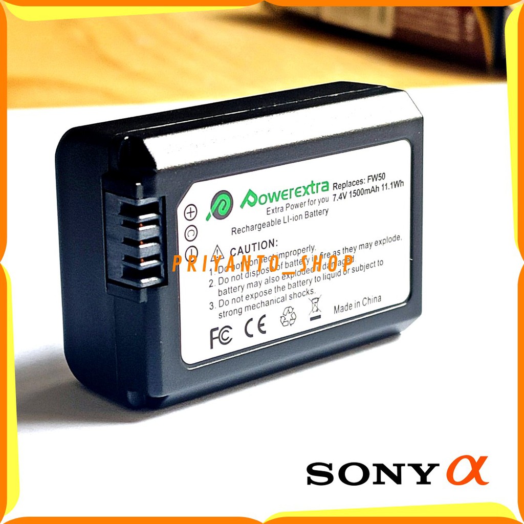 Baterai Battre Sony NP-FW50 FW 50 For Sony Alph A6000 Alpha A7 NEX SLT