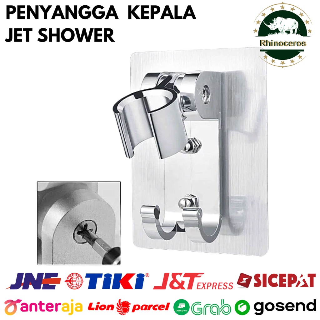 Dudukan Penyangga Shower Bidet Gantungan Kepala Shower Tempel