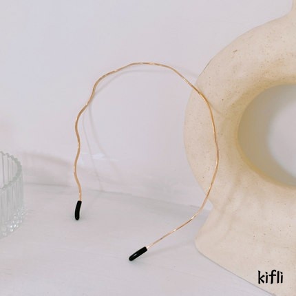 Korea Gaya Ikat Kepala Bergelombang Emas,Aksesoris Fashion