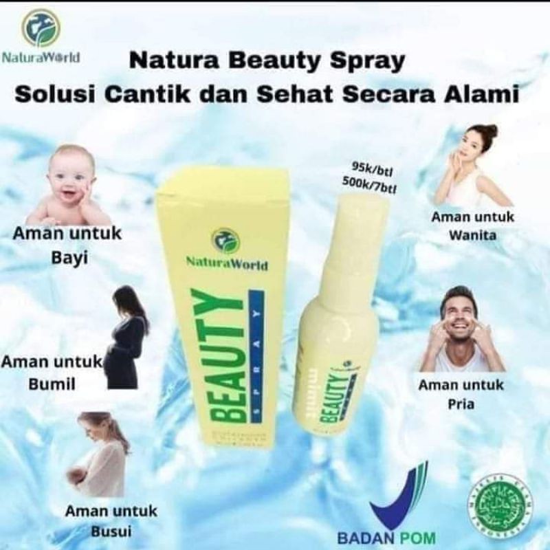 natura beauty/ natura beauty spray 100% original member asli