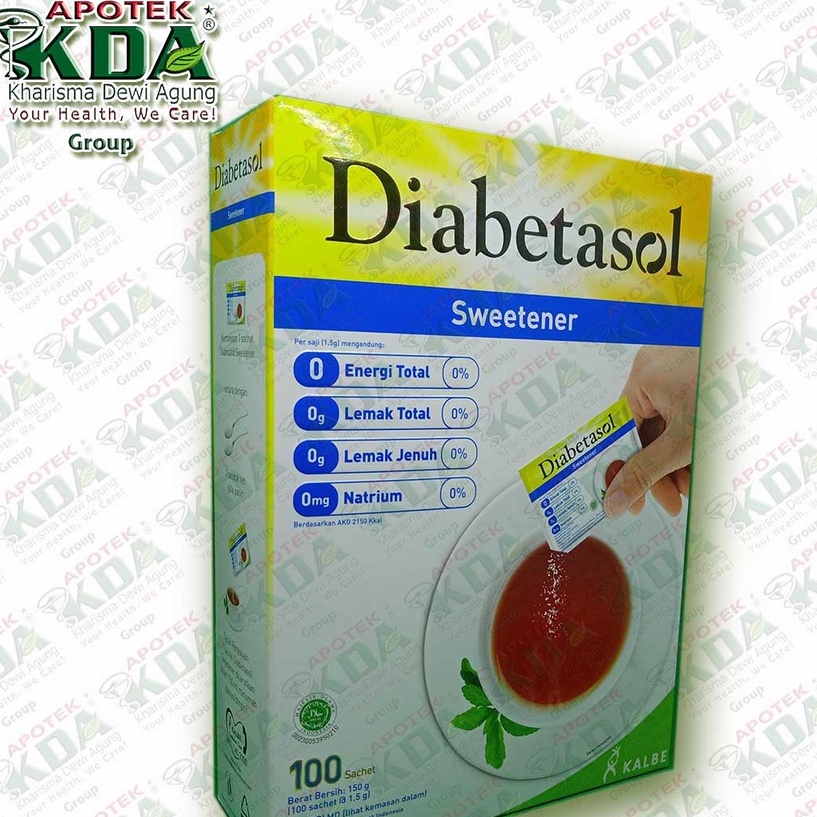 

DIABETASOL SWEETENER GULA DIABETES ISI 100 SACHET