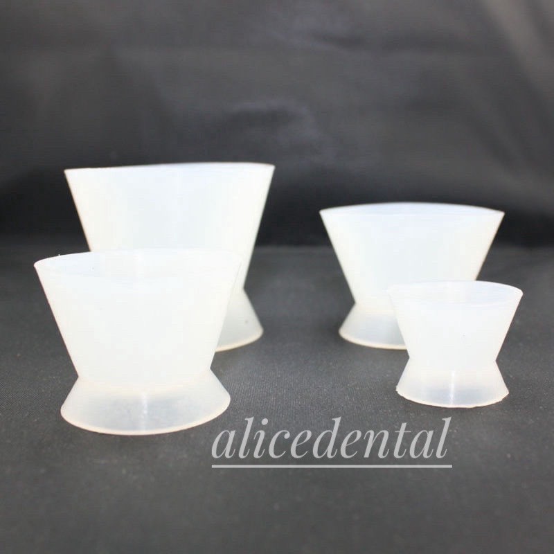 Dental mangkok silicone aduk akrilik jar cup silikon mixing acrylic gigi palsu cucing karet silicon tempat aduk akrilik