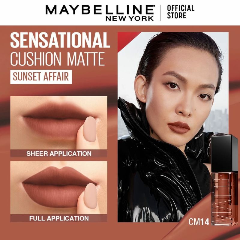Preloved Maybelline Cushion Matte Lip Cream - Lipstick Soft Velvet Finish Lembut & Ringan [Lipstik C