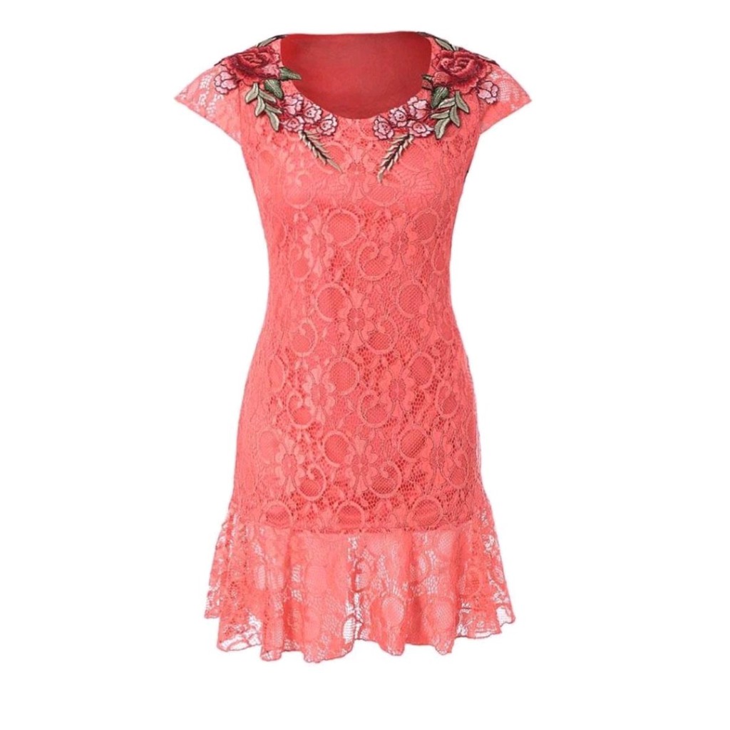 midi dress brokat salem  Murah